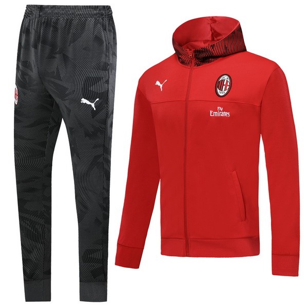 Survetement AC Milan 2019-20 Gris Rouge